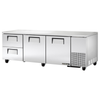 True 93-1/4 Inch Deep Undercounter Stainless Steel Refrigerator For Efficient Commercial Kitchen Storage.