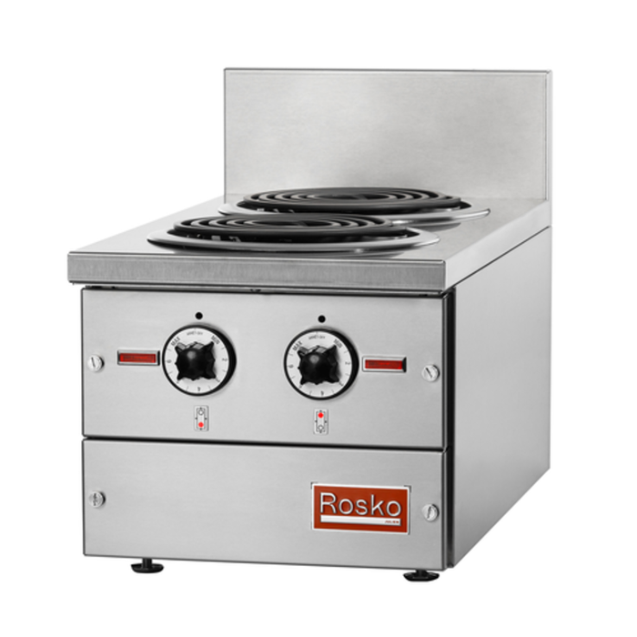 Rosko RO-RCE-12-2 Electric Countertop Hotplate 12"W Two Elements