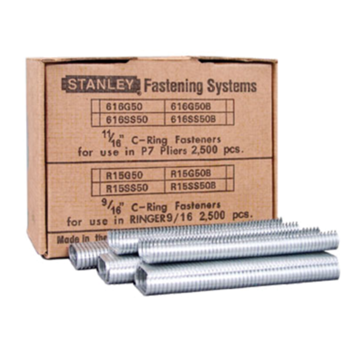 Follett 00137729 Aluminum Blunt-End C-Ring Staples, Box of 2500