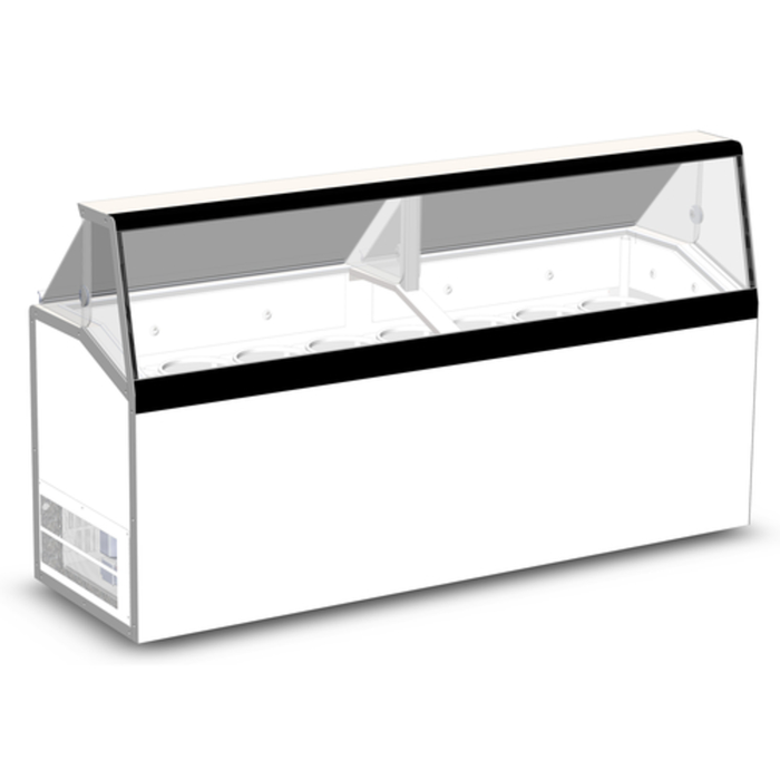 Master-Bilt DD-88L 90.25" Low-Glass Ice Cream Dipping/Display Cabinet