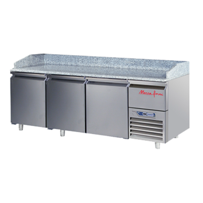 Marra Forni GPZ225 20.0 cu. ft. Three-Section Refrigerated Pizza Table