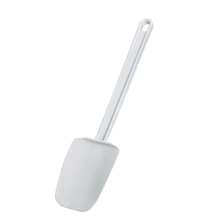 Omcan 80027 High-Quality Plastic Spatula, 9.8-Inch for Mixing white plastic spatula with long handle, commercial kitchen tool