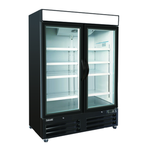 Celcold CR48GDM 54" 48 cu.ft. Two-Section Glass Door Refrigerator