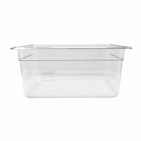 Omcan 80064 1/2 Size Clear Polycarbonate Food Pan 12.8" x 10.4"