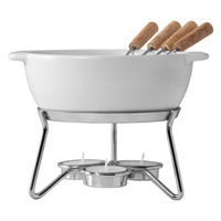 Boska 853548 Fondue Pot 8.03''W Ceramic Stainless Steel Party Set