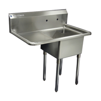 Thorinox TSS-1821-L18 38-1/2"W One Compartment Sink with Left Drainboard