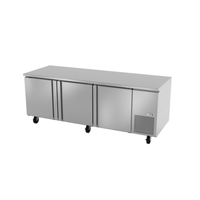 Fagor SUR-93 Undercounter Refrigerator With Three Doors And Stainless Steel Finish, Perfect For Commercial Kitchens.