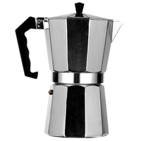 Omcan 47437 6-Cup Aluminum Stovetop Espresso Moka Pot Maker