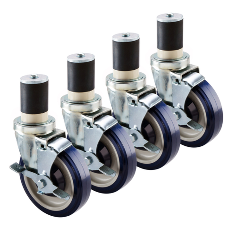Expanding Stem Caster Kit For Refrigeration - Atosa WA400001 Heavy-Duty 5-Inch Casters For Kitchen Equipment
