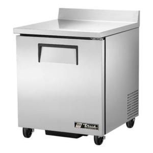Réfrigérateur de travail True en acier inoxydable à porte pleine de 27-5/8 pouces