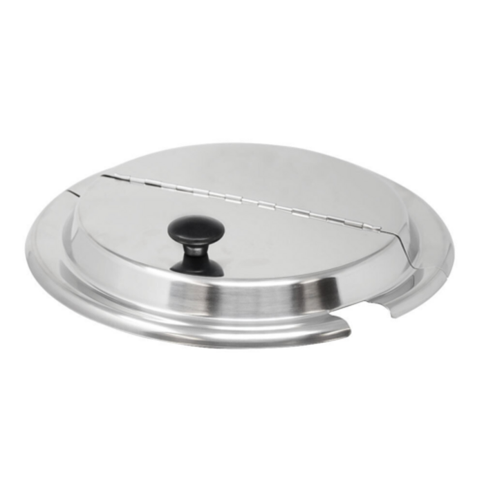 Omcan 44677 11 Quart Hinged Notched Stainless Steel Inset Cover