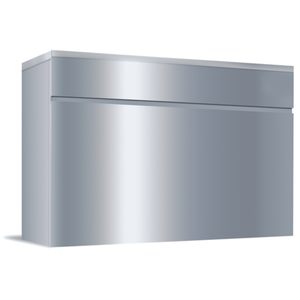 Manitowoc SDT3000W Water-Cooled Ice Cube Maker Featuring A Sleek Stainless Steel Design.