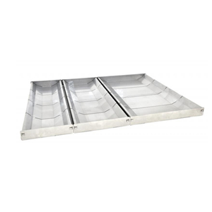 Omcan 44114 16.75" Stainless Steel Market Display Tray with Dividers, 3-section stainless tray for deli, bakery, produce displays