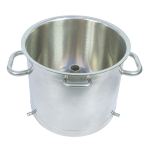 Eurodib 650073 Stainless Steel 7 Quart Planetary Mixer Bowl Durable Accessory stainless steel 7-quart mixer bowl with handles