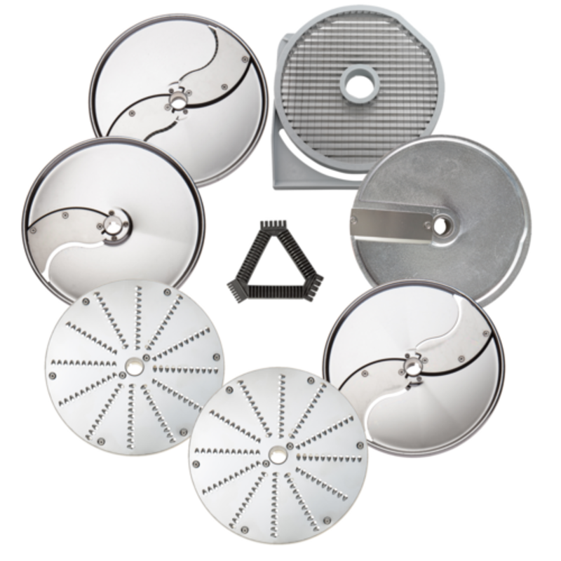 Eurodib 650114 Dito Sama Food Processor Disc Set For Shredding Grating Slicing Dicing In A 7-Piece Collection