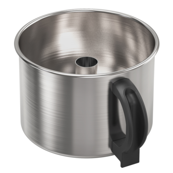 Alt Tag: Eurodib 653590 20 Quart Heavy Duty Stainless Steel Mixer Bowl, heavy-duty stainless commercial stand mixer bowl with handle