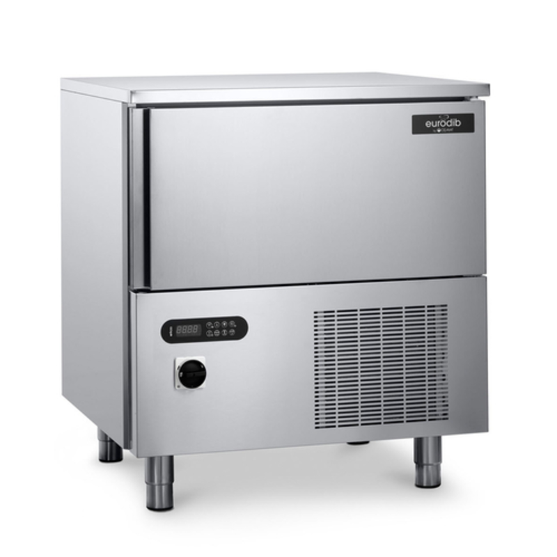 Alt Tag: Eurodib BCB05US230 30.75-inch Reach-In Blast Chiller Freezer Unit stainless steel commercial rapid chiller freezer with digital controls