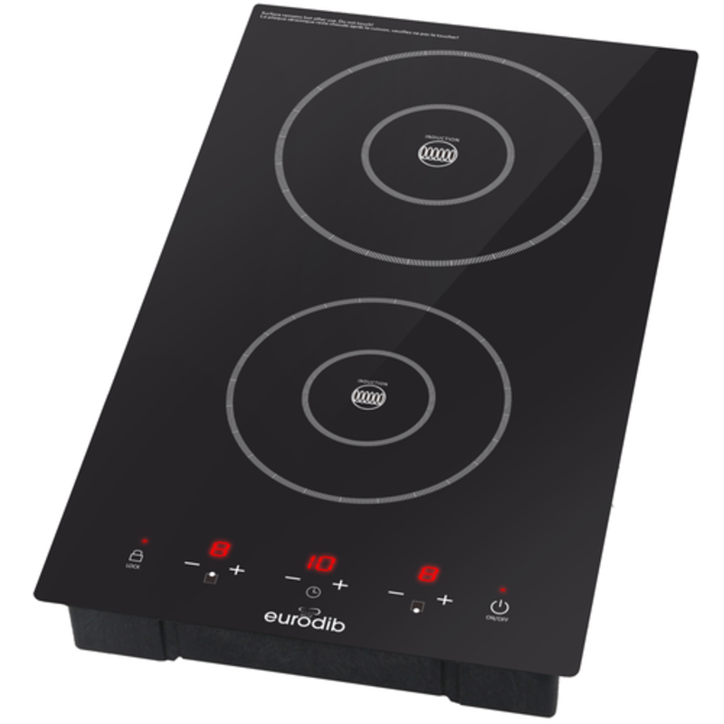 Eurodib DDI3100 Commercial Induction Range Warmer, Built-In / Drop-In Ready dual-burner induction warmer with touch controls