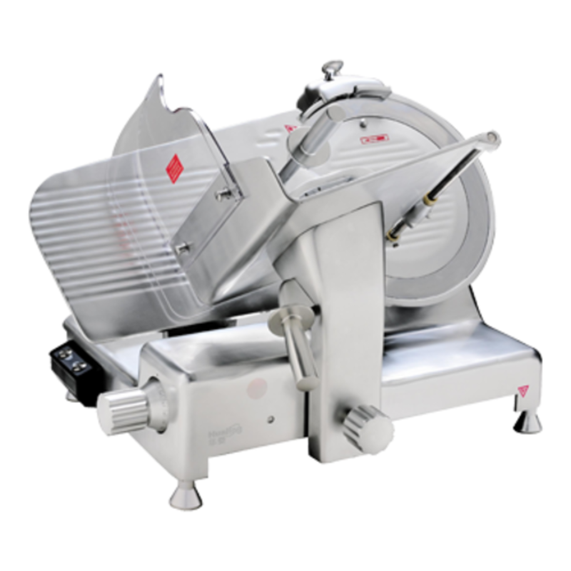 Alt Tag: Eurodib HBS-350L 14-Inch Blade Commercial Grade Electric Meat Slicer heavy-duty 400W deli meat and vegetable slicer stainless steel