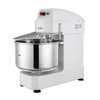 Eurodib LM50TETL 50 Quart Capacity Commercial Spiral Dough Mixer with stainless steel bowl and safety guard for bakery pizza dough