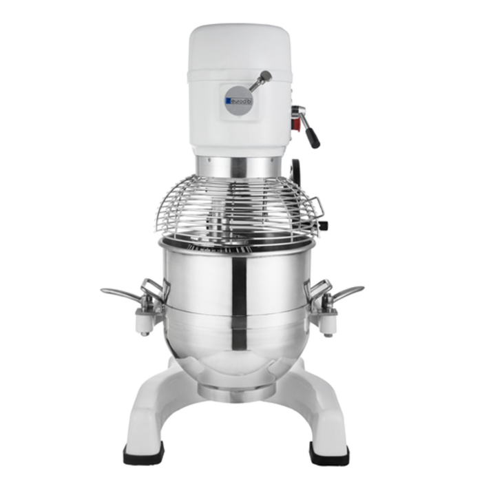 Alt Tag: Eurodib M30AETL220 30 Quart Heavy Duty ETL Planetary Mixer commercial stainless steel planetary mixer with bowl guard