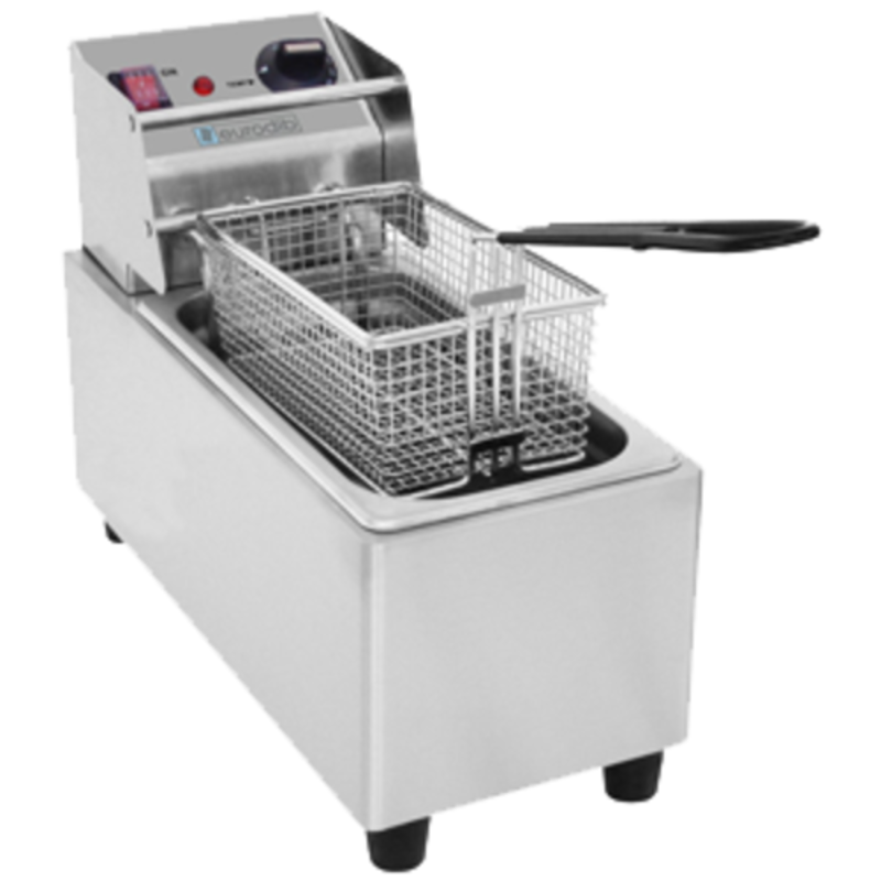 Eurodib SFE01860D220 Electric Countertop Fryer 8.5 Qt With Stainless Steel Basket And Digital Controls