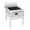 Alt Tag: Eurodib SPCI151PH 5000W Floor Model Induction Stock Pot Cooktop commercial stainless floor unit with digital control panel