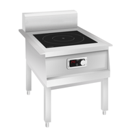 Alt Tag: Eurodib SPCI151PH 5000W Floor Model Induction Stock Pot Cooktop commercial stainless floor unit with digital control panel