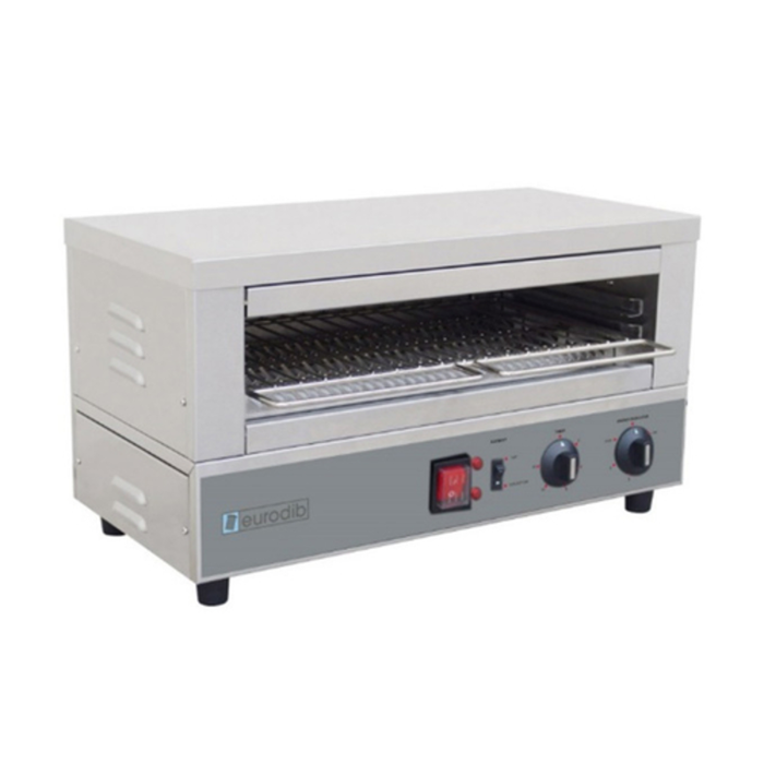 Tag alternatif : Eurodib Electric Countertop Salamander Broiler avec zone de cuisson de 18 pouces Bouillil électrique commercial en acier inoxydable avec boutons de contrôle