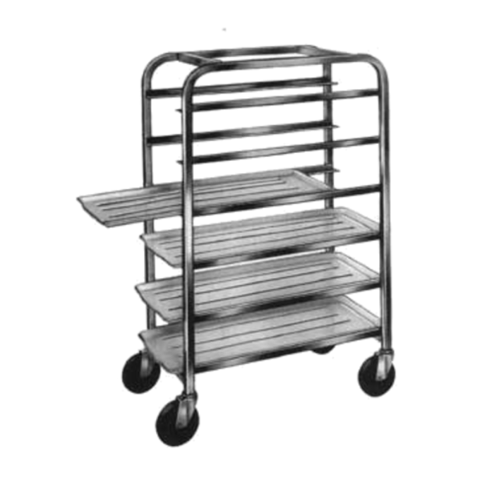 Winholt AL-186 Mobile Platter Rack 20"W x 26"L, (6) Platter Capacity