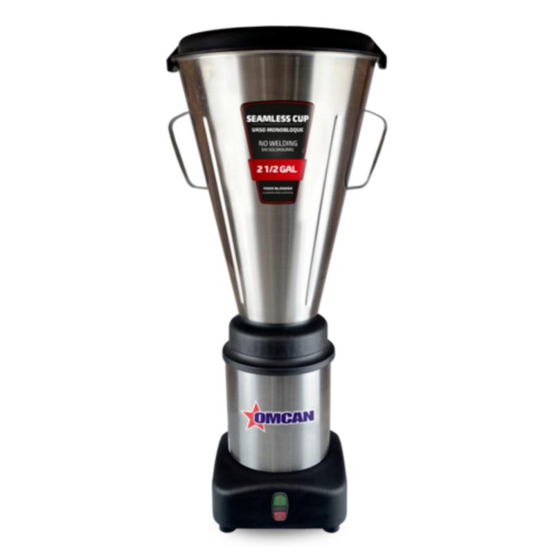 Omcan 48006 10L Capacity Countertop Food Blender Stainless Steel with stainless seamless cup and lid, commercial countertop blender
