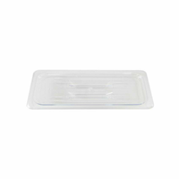 Couvercle plein transparent en polycarbonate Omcan 80011 pour bacs alimentaires de taille 1/9