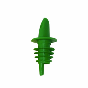 Omcan 80853 Free-Flow Liquor Bottle Pourers Green 12 Pack