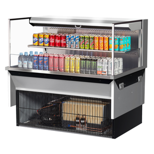 Turbo Air TOM-48L-UF-S-2SI-N 47.88" Drop-In Refrigerated Display Case 10.2 cu. ft.