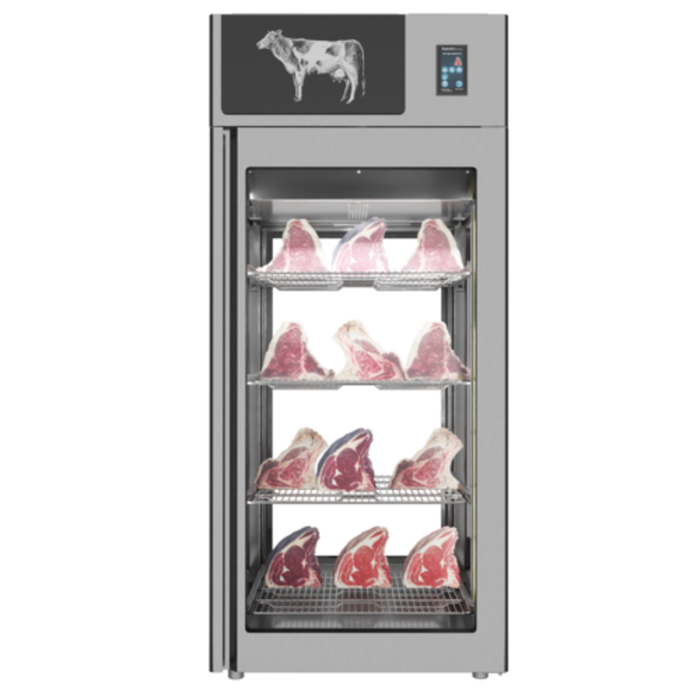 Balise alternative : Stagionello 48042 31,8 pi³ 4-Vitre de vieillissement à sec avec affichage de gestion d’humidité, armoire à viande de vieillissement à sec