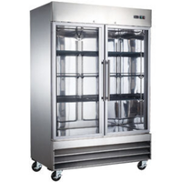 EFI Sales C2-54GDSVCX 54" Glass 2-Door Stainless Steel Cooler