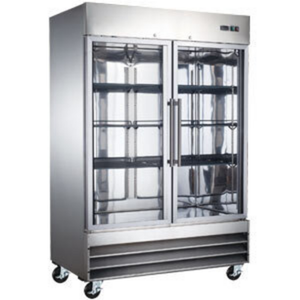 EFI Sales C2-54GDSVCX 54" Glass 2-Door Stainless Steel Cooler