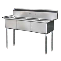 Blueair BS3-24-14/N 78"L x 30"W Three Compartment Commercial Sink