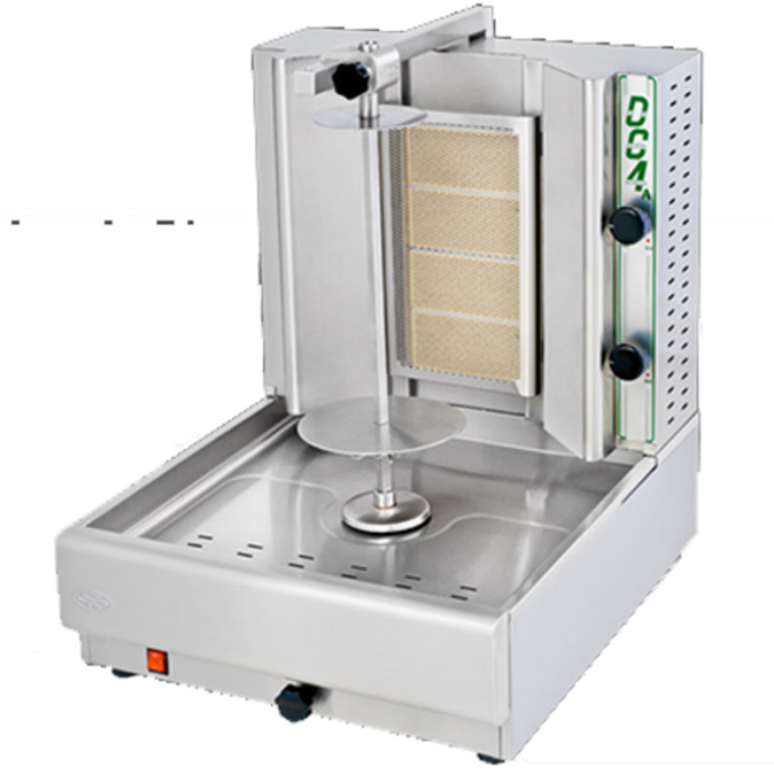 Visvardis DG4A Gas Vertical Broiler Gyro Machine for Authentic Greek Cooking
