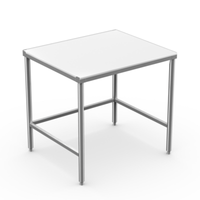 Winholt DPTR-2448 48"L x 24"W Poly Top Open Base Work Table