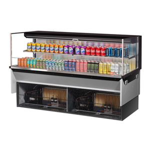 Vitrine réfrigérée ouverte encastrable Turbo Air TOM-72L-UF-W(B)-2SI-N 72"