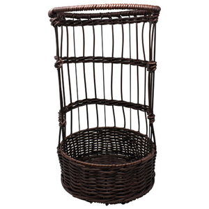 OMCAN 43112 12" Round Polypropylene Rattan Wicker Display Basket