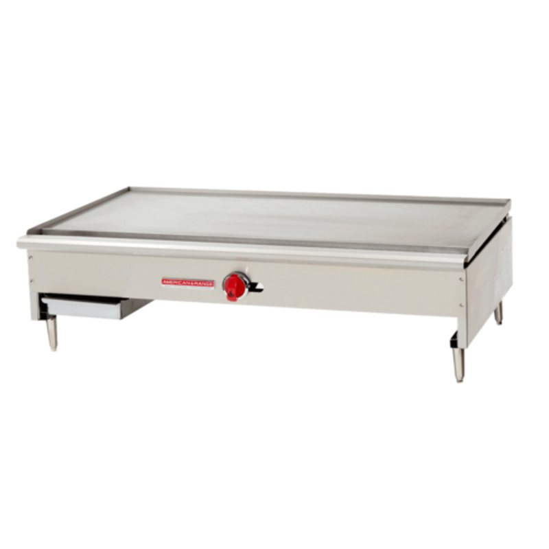 American Range ARTY-36 36-Inch Wide Commercial Gas Teppanyaki Griddle With Smooth Polished Steel Plate