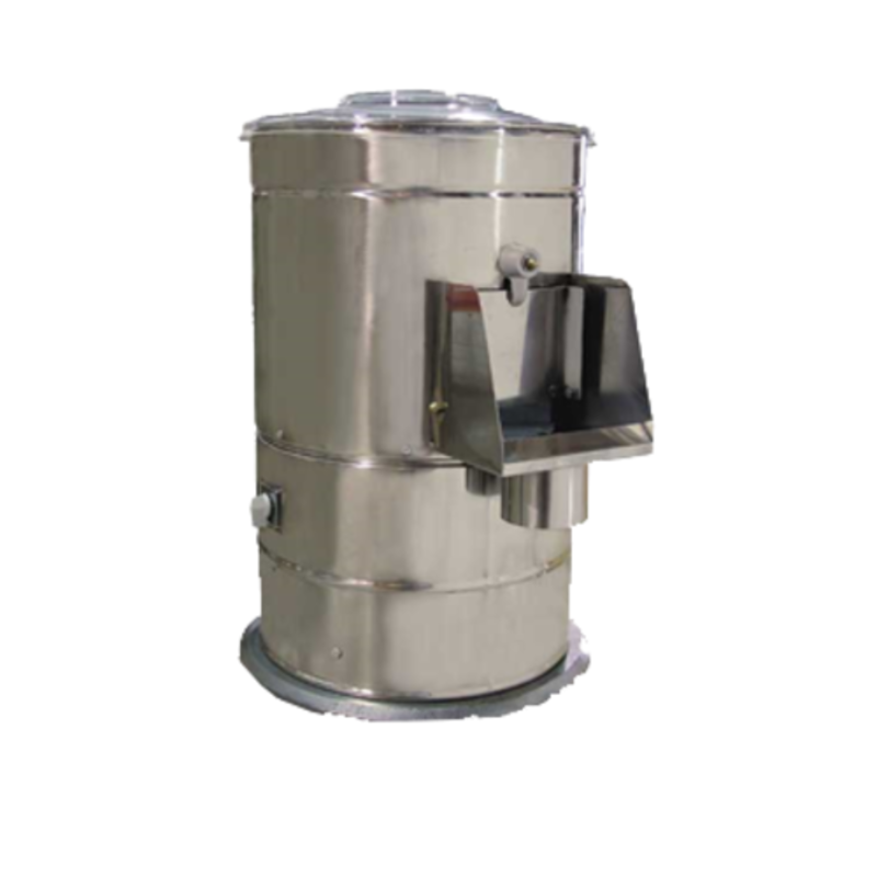 Alt Tag: Omcan 13443 Elite 22 lbs Capacity Heavy-Duty Potato Peeler stainless steel commercial potato peeling machine