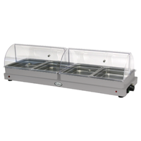 Cadco WTBS-4N-HD 45" Countertop Jumbo Buffet Server with 4 Pans