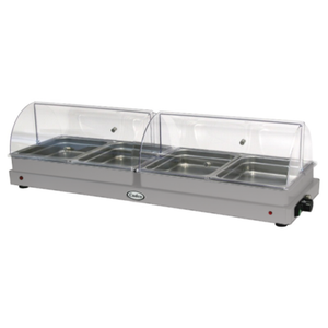 Cadco WTBS-4N-HD 45" Countertop Jumbo Buffet Server with 4 Pans