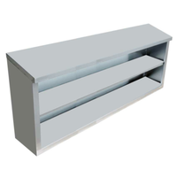 Armoire murale à façade ouverte en acier inoxydable Omcan 46410 de 152 cm de large