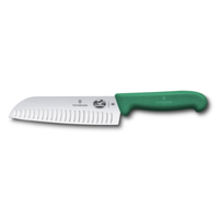 Victorinox 5.2524.17 7" Santoku Knife with Granton Edge & Green Handle