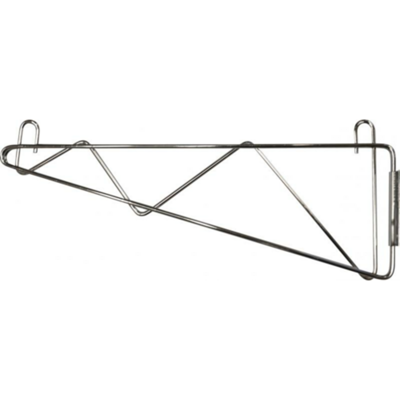 Stainless Steel Wall Mount Shelving Bracket For 18-Inch Shelves By Omcan, Ideal For Commercial Kitchen Storage.