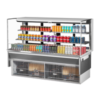 Turbo Air TOM-72L-UFD-W(B)-3SI-N 72" 23.4 cu. ft. Open Display Case